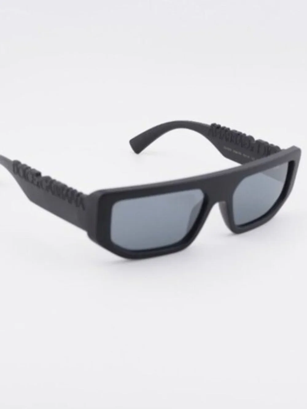 Dolce & Gabbana DG6203 25256G Sunglasses Black Rectangle Frame, Grey Lenses